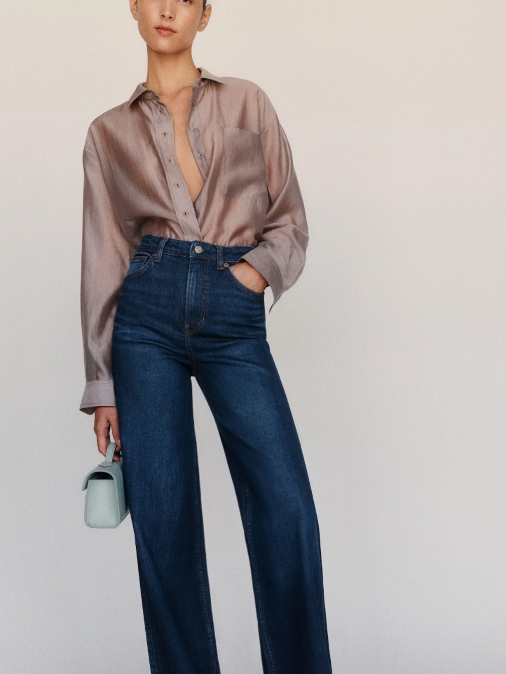 Reformation Bex Super Stretch High Rise Wide Leg Jeans Wheeler Dark Wash 27 × 32
